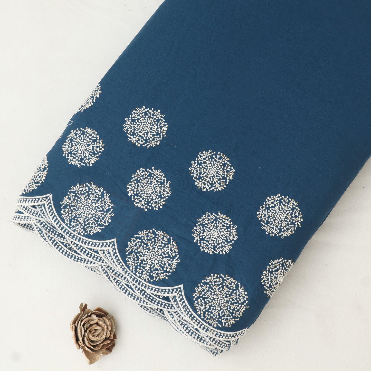 Cotton Border Embroidery Fabric