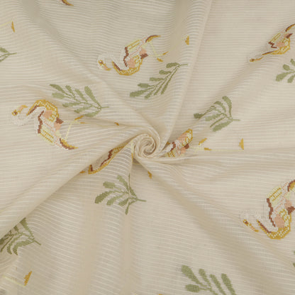 Mul Chanderi Embroidery Fabric