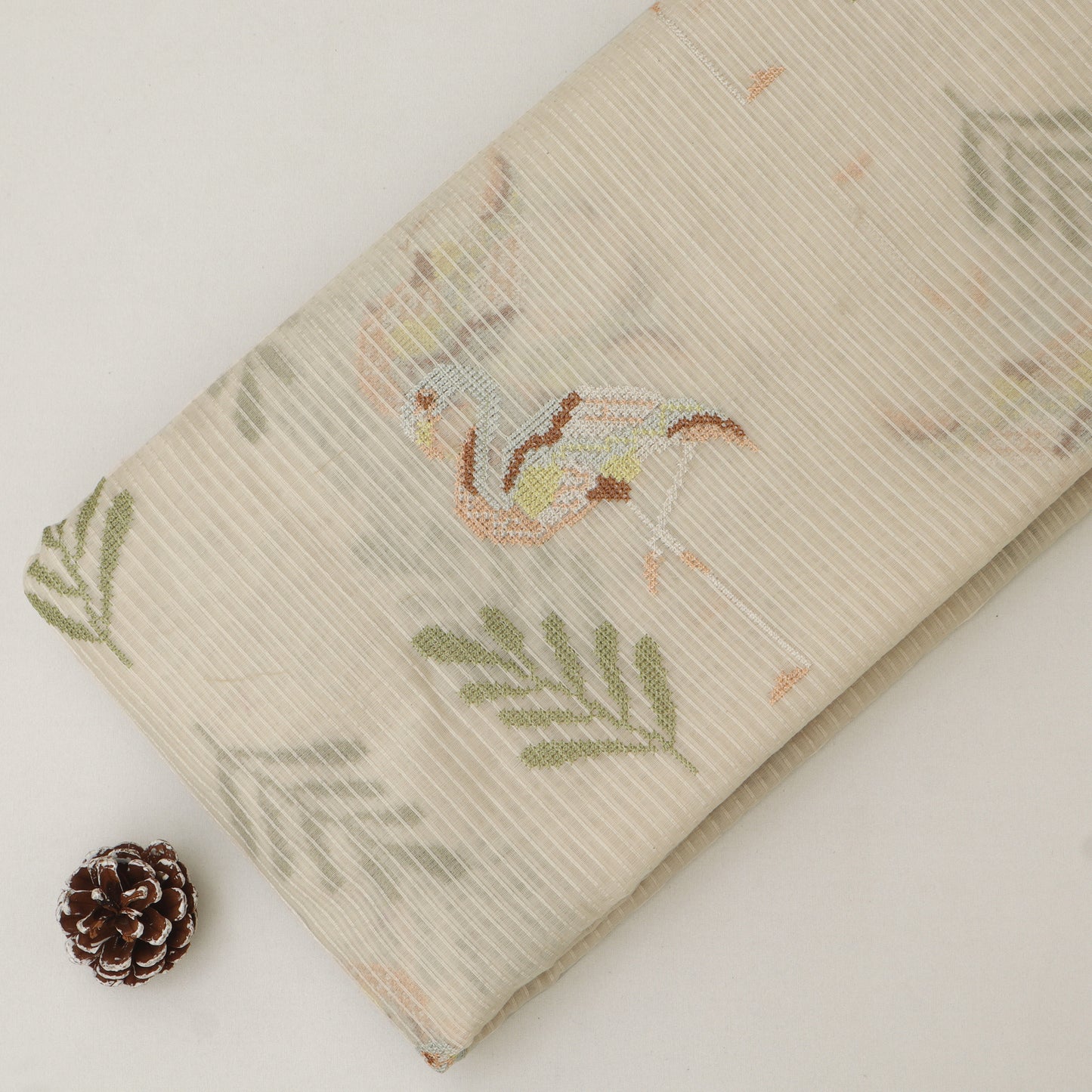 Mul Chanderi Embroidery Fabric