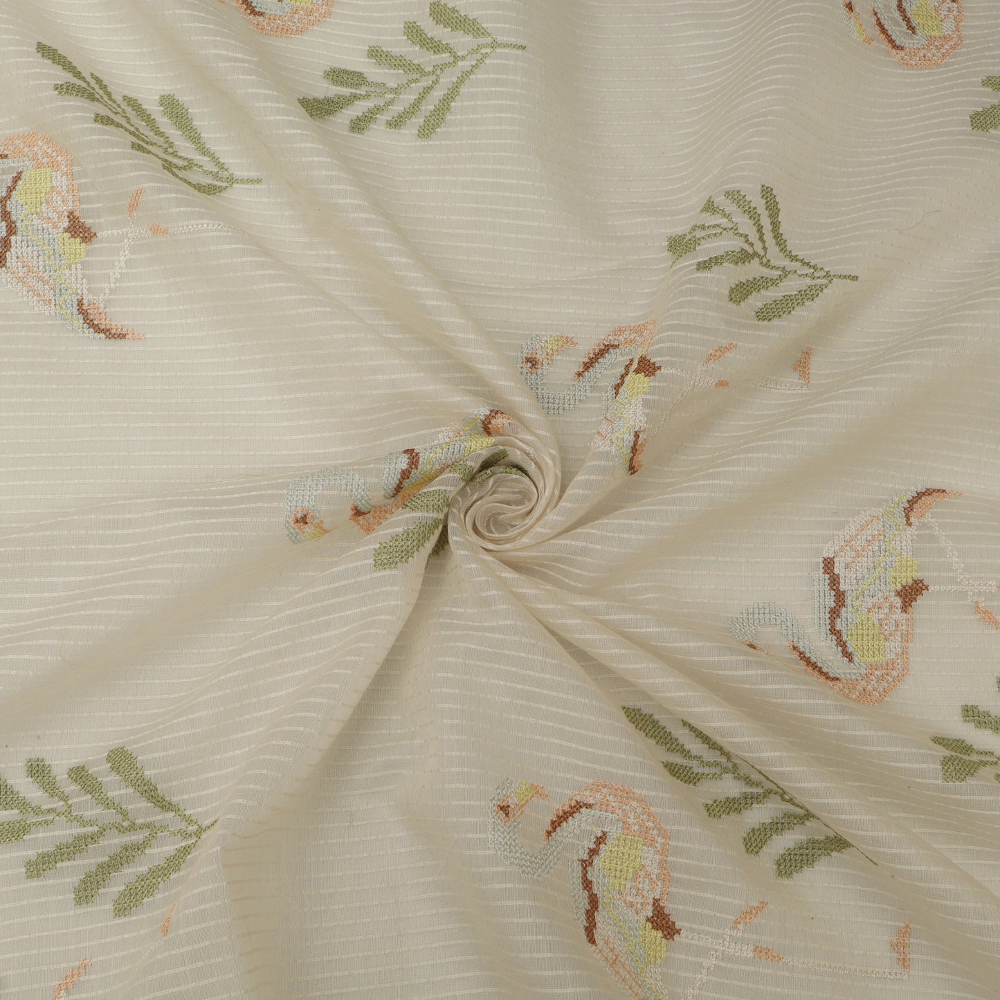 Mul Chanderi Embroidery Fabric