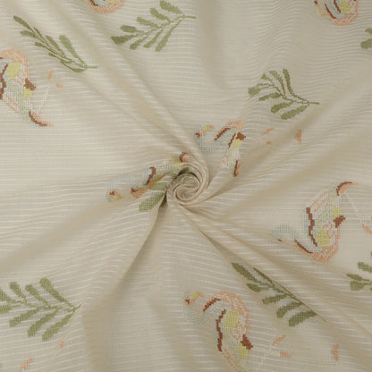 Mul Chanderi Embroidery Fabric