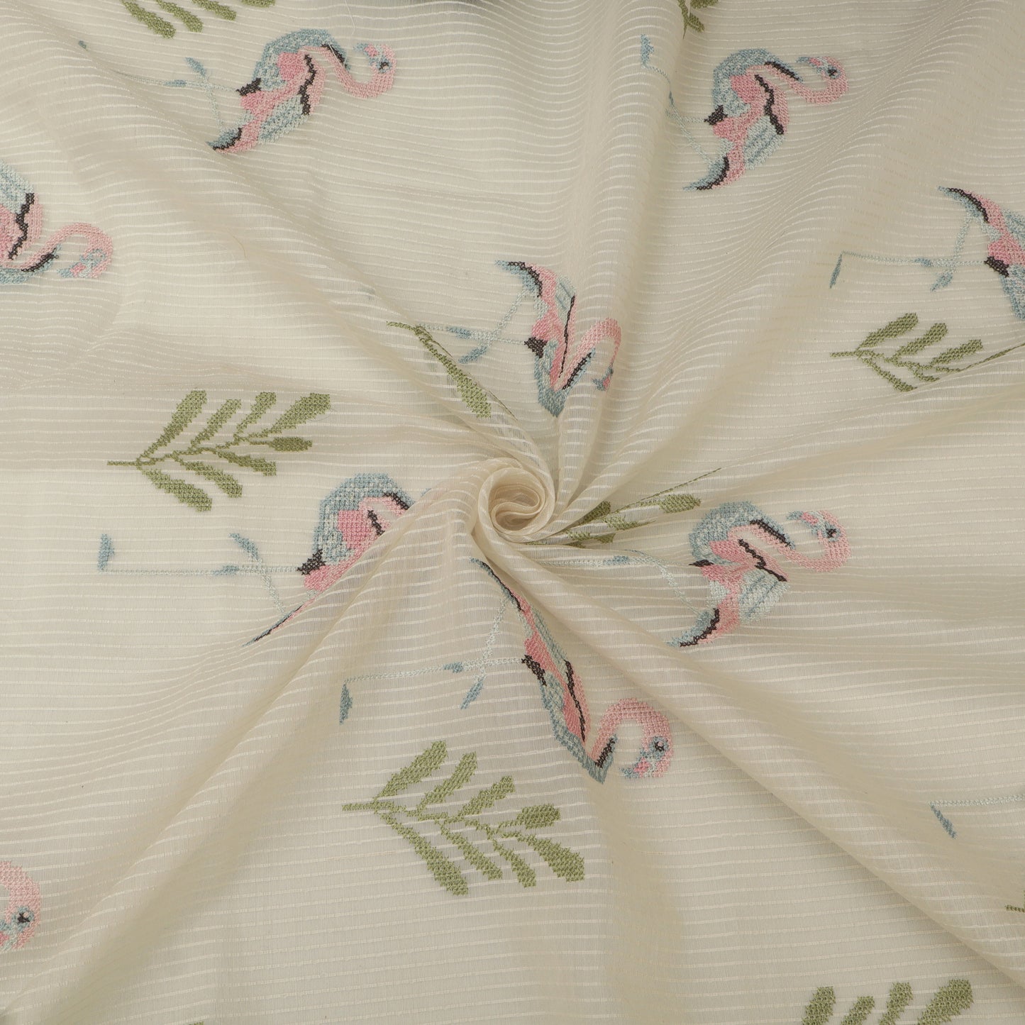Mul Chanderi Embroidery Fabric