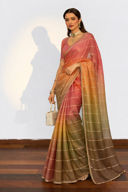 Chanderi Embroidery Fabric