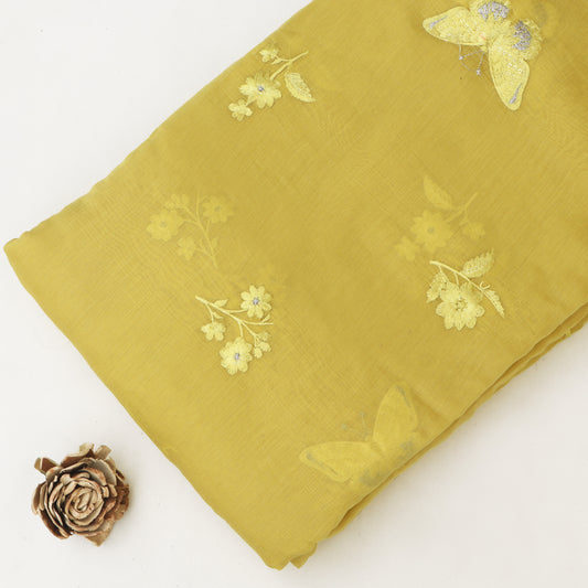 Chanderi Embroidery Fabric