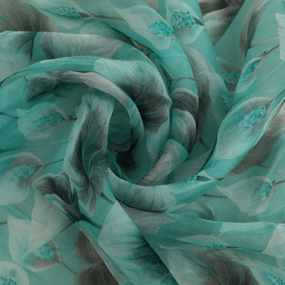 Multicolor Organza Print Fabric