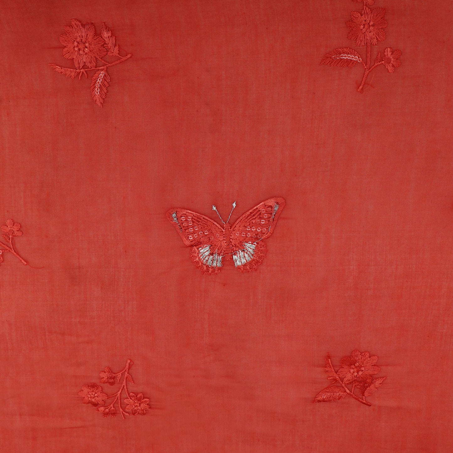 Chanderi Embroidery Fabric