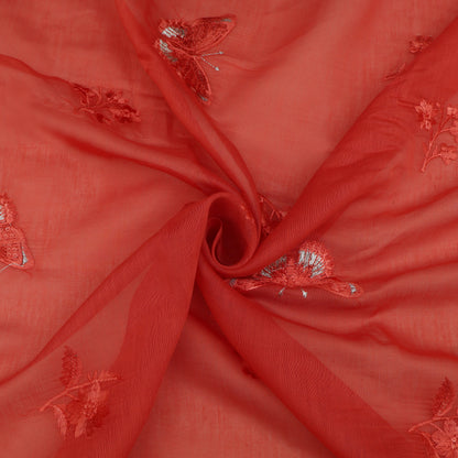 Chanderi Embroidery Fabric