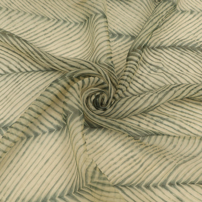 Close-up of striped fabric with a crumpled texture