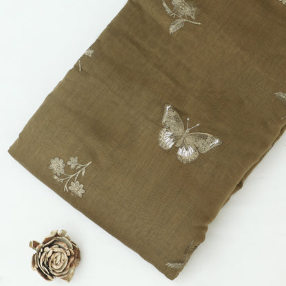 Chanderi Embroidery Fabric