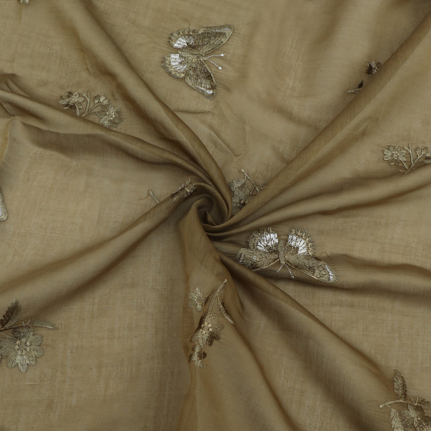 Chanderi Embroidery Fabric