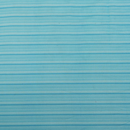 Sky Blue Color Organza Print Fabric