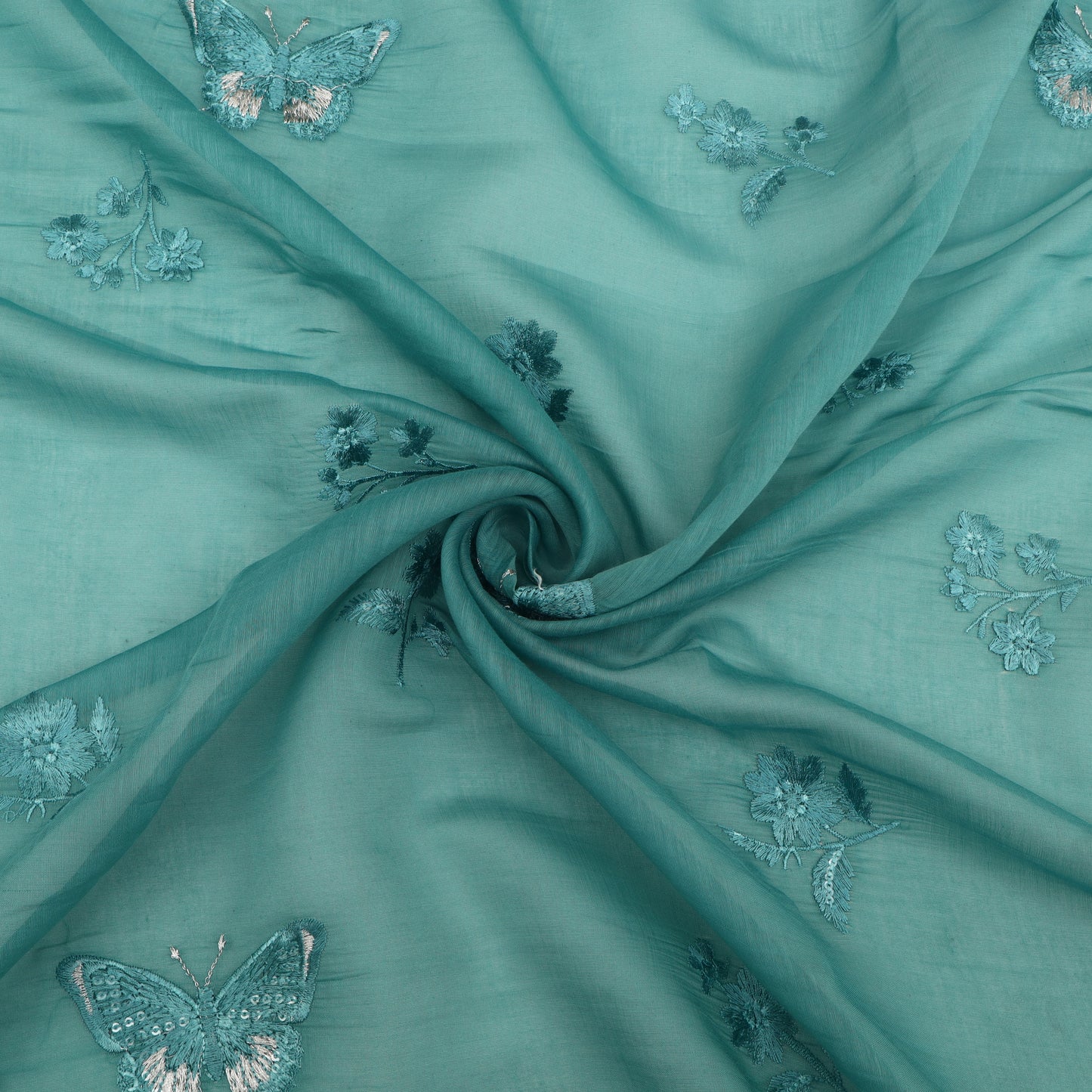Chanderi Embroidery Fabric