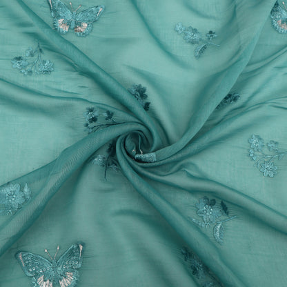 Chanderi Embroidery Fabric