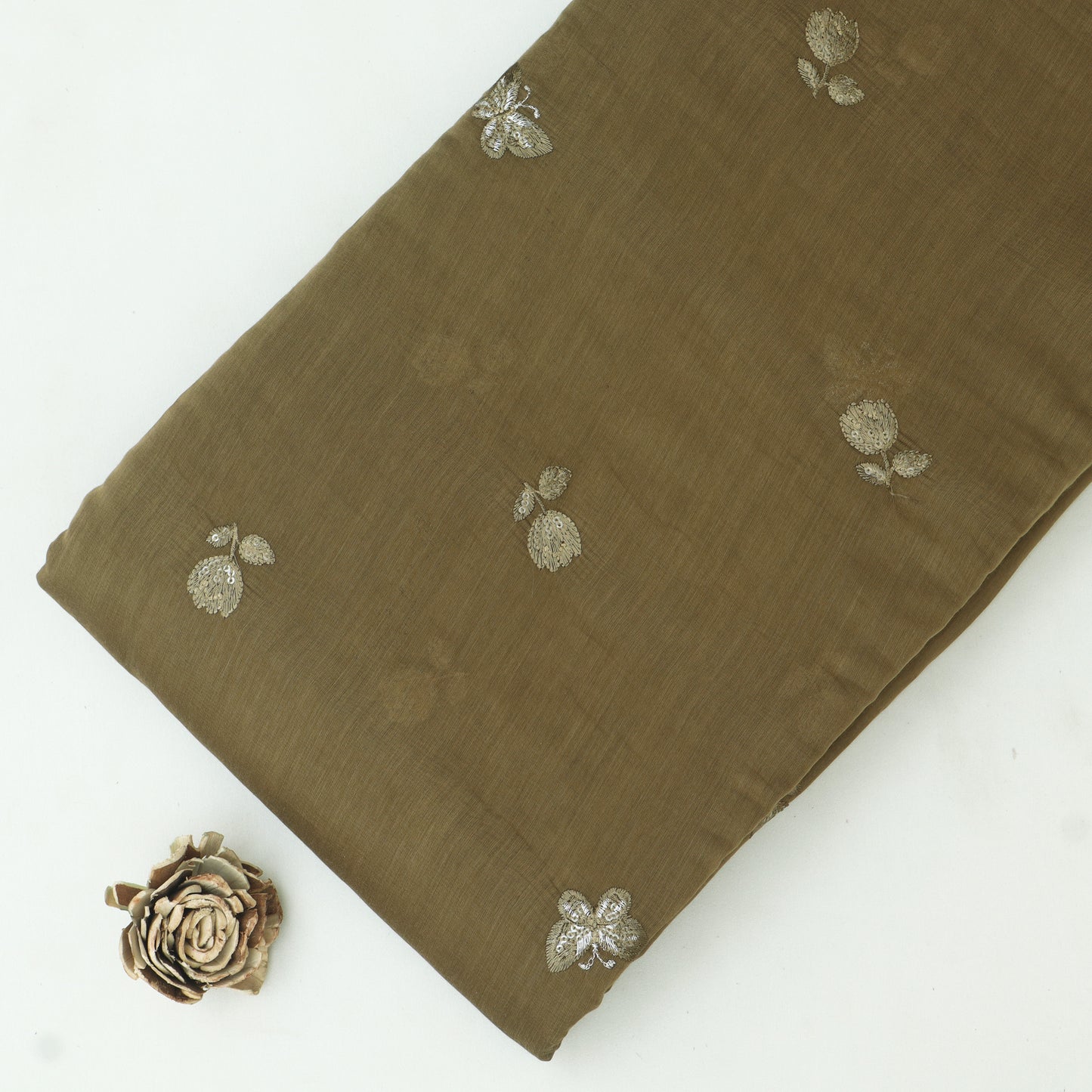 Chanderi Embroidery Fabric