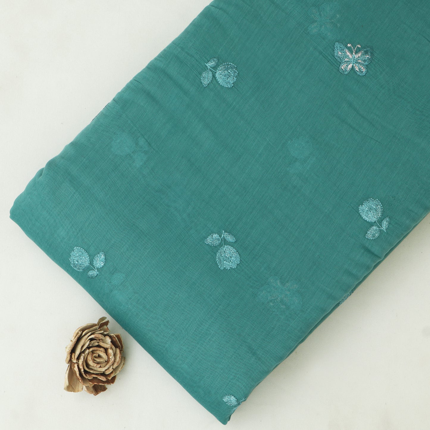 Chanderi Embroidery Fabric