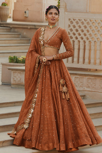 Crush Tissue Mukesh Brocade Fabric