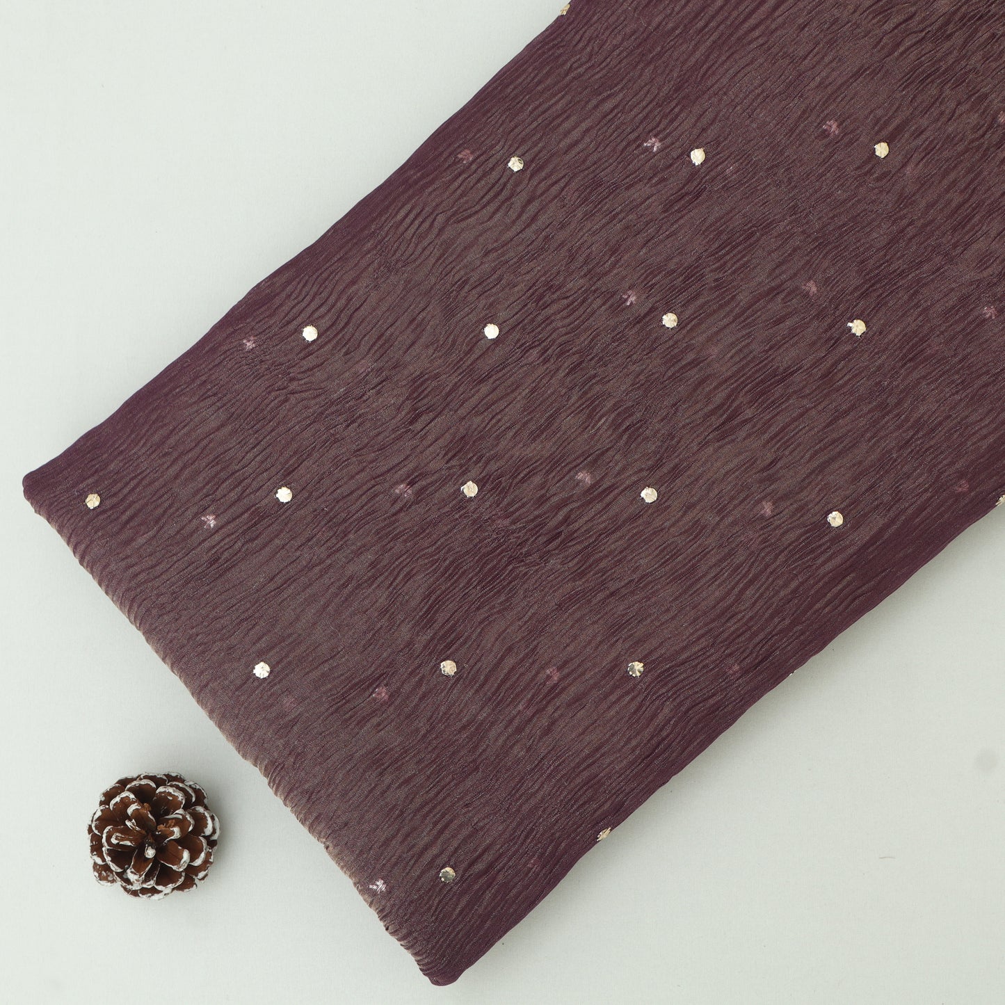 Crush Tissue Mukesh Brocade Fabric