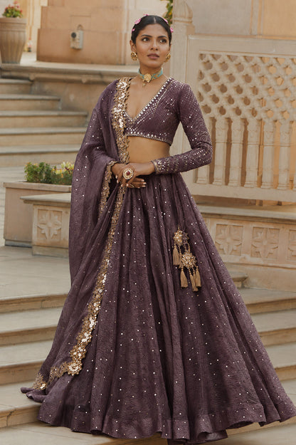 Crush Tissue Mukesh Brocade Fabric