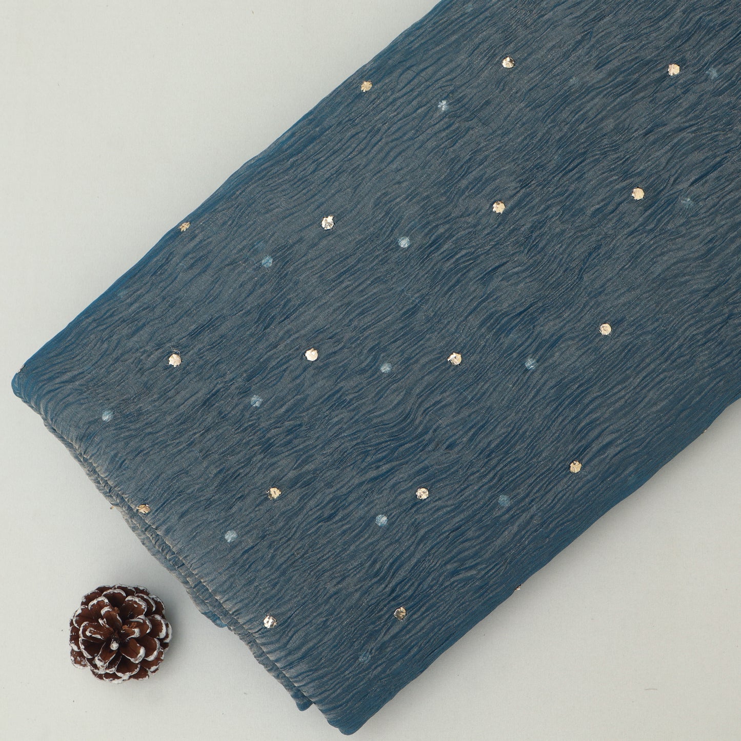 Crush Tissue Mukesh Brocade Fabric