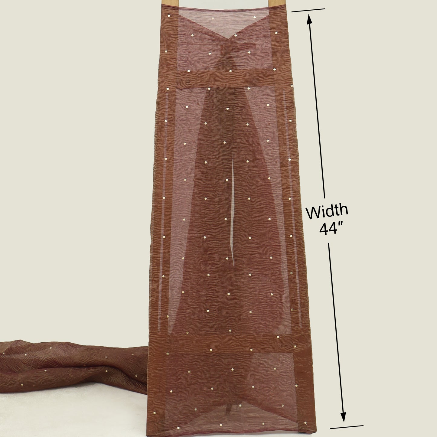 Crush Tissue Mukesh Brocade Fabric