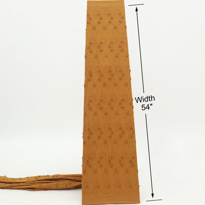 Floral Linen Embroidery Fabric