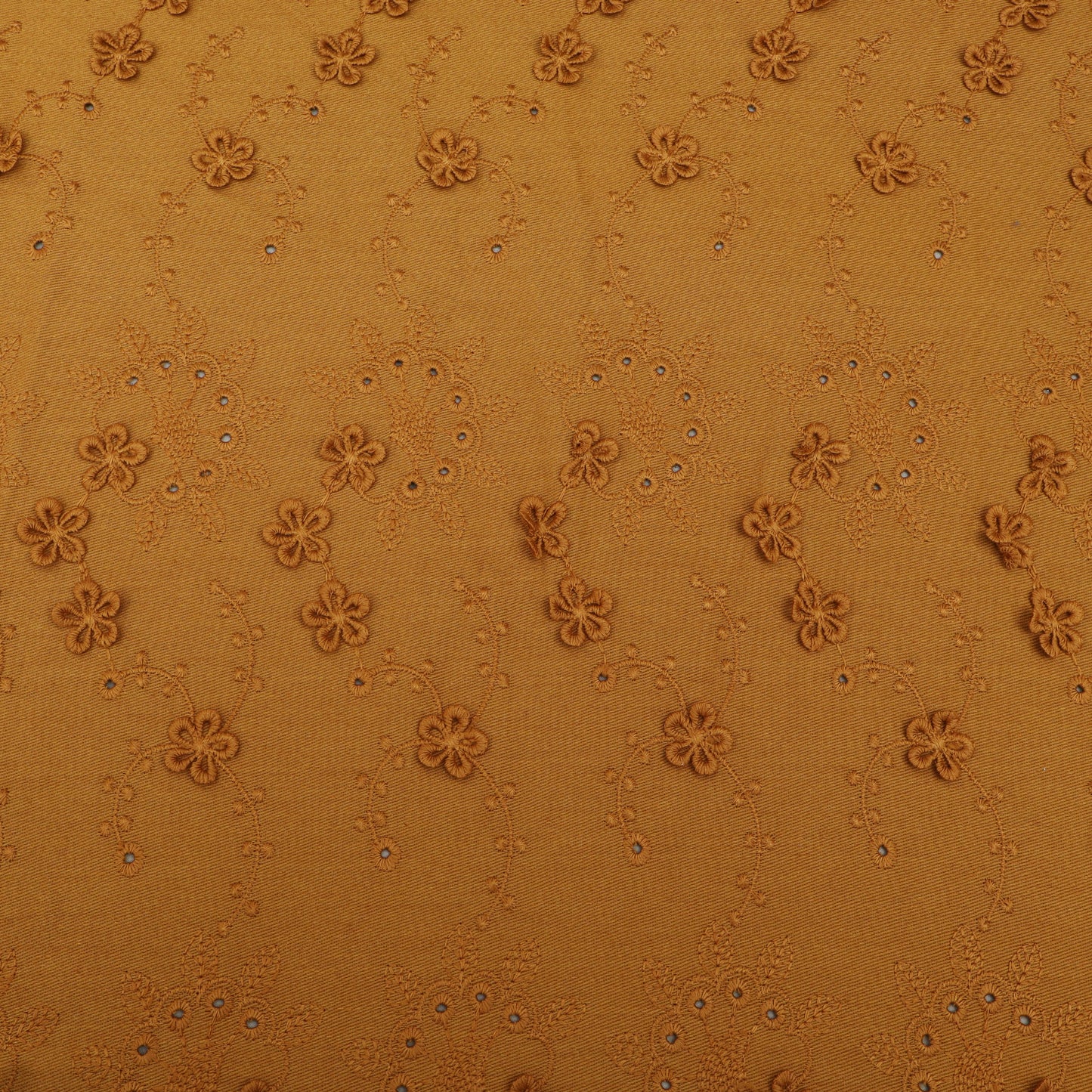 Floral Linen Embroidery Fabric