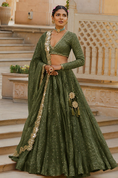 Crush Tissue Mukesh Brocade Fabric