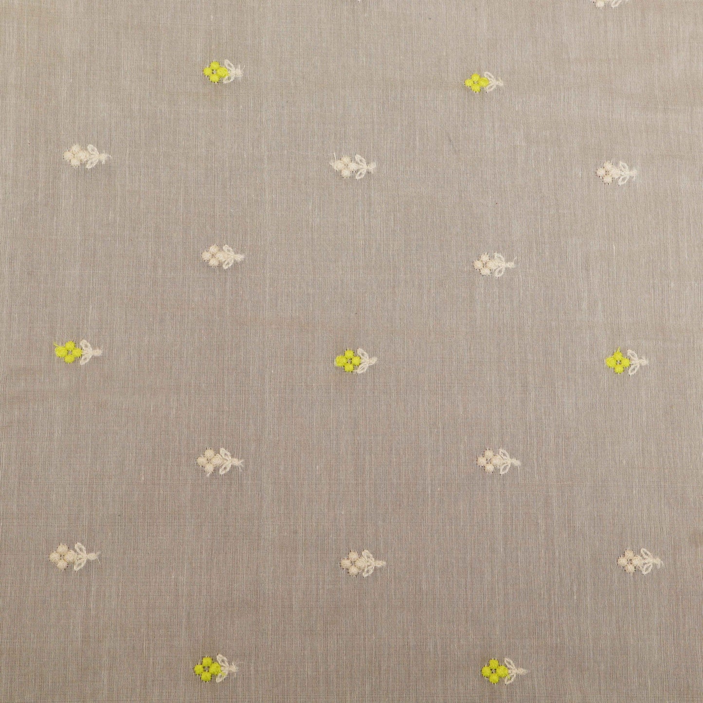 Off-White Color Chanderi Booti Fabric