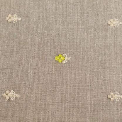 Off-White Color Chanderi Booti Fabric