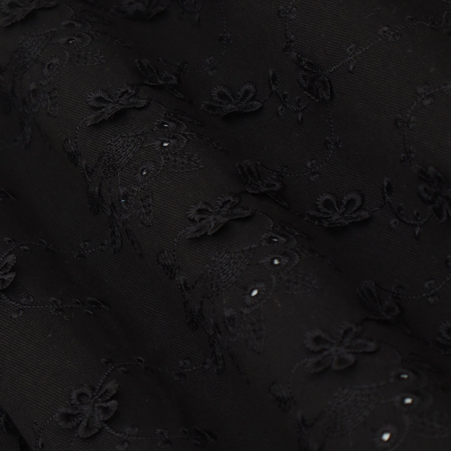 Floral Linen Embroidery Fabric