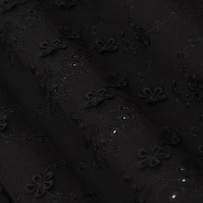 Floral Linen Embroidery Fabric