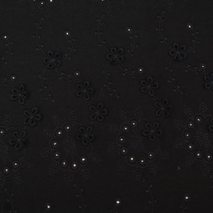 Floral Linen Embroidery Fabric