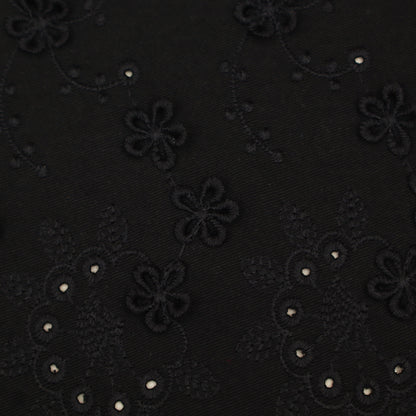 Floral Linen Embroidery Fabric