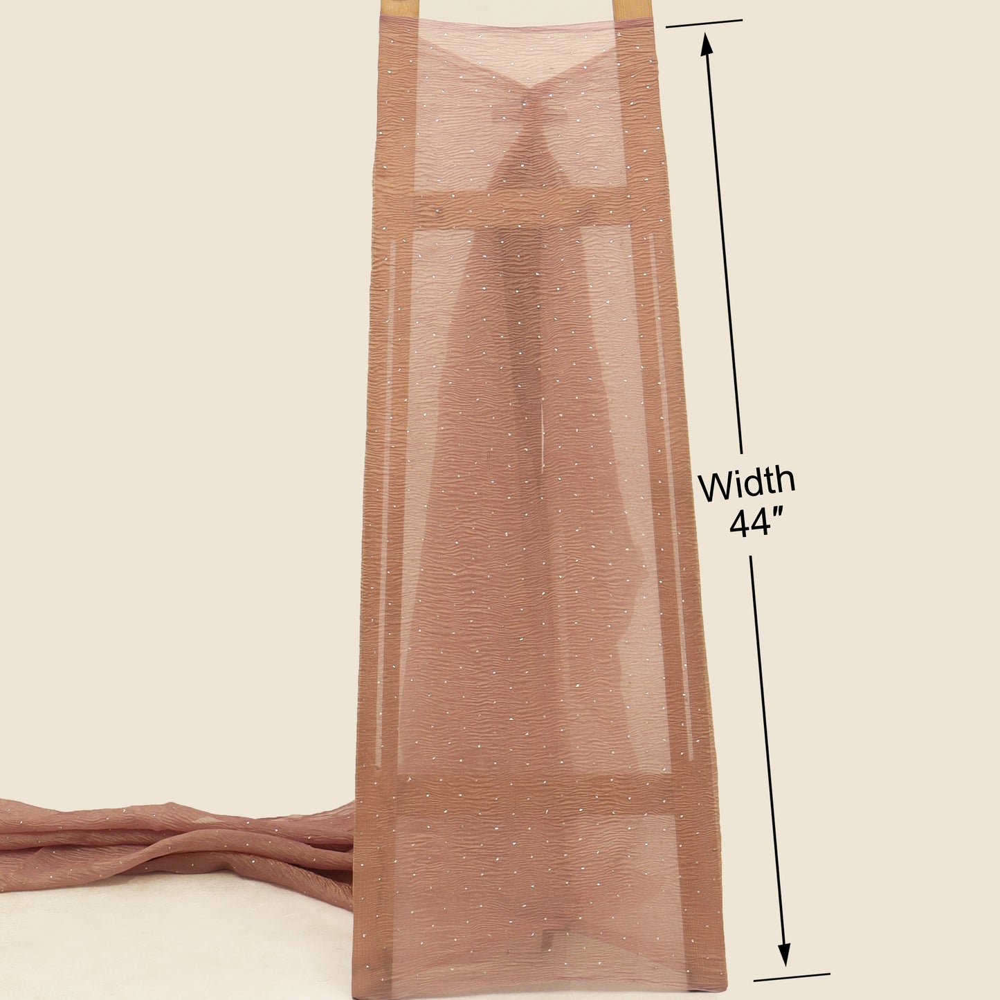 Crush Tissue Mukesh Brocade Fabric