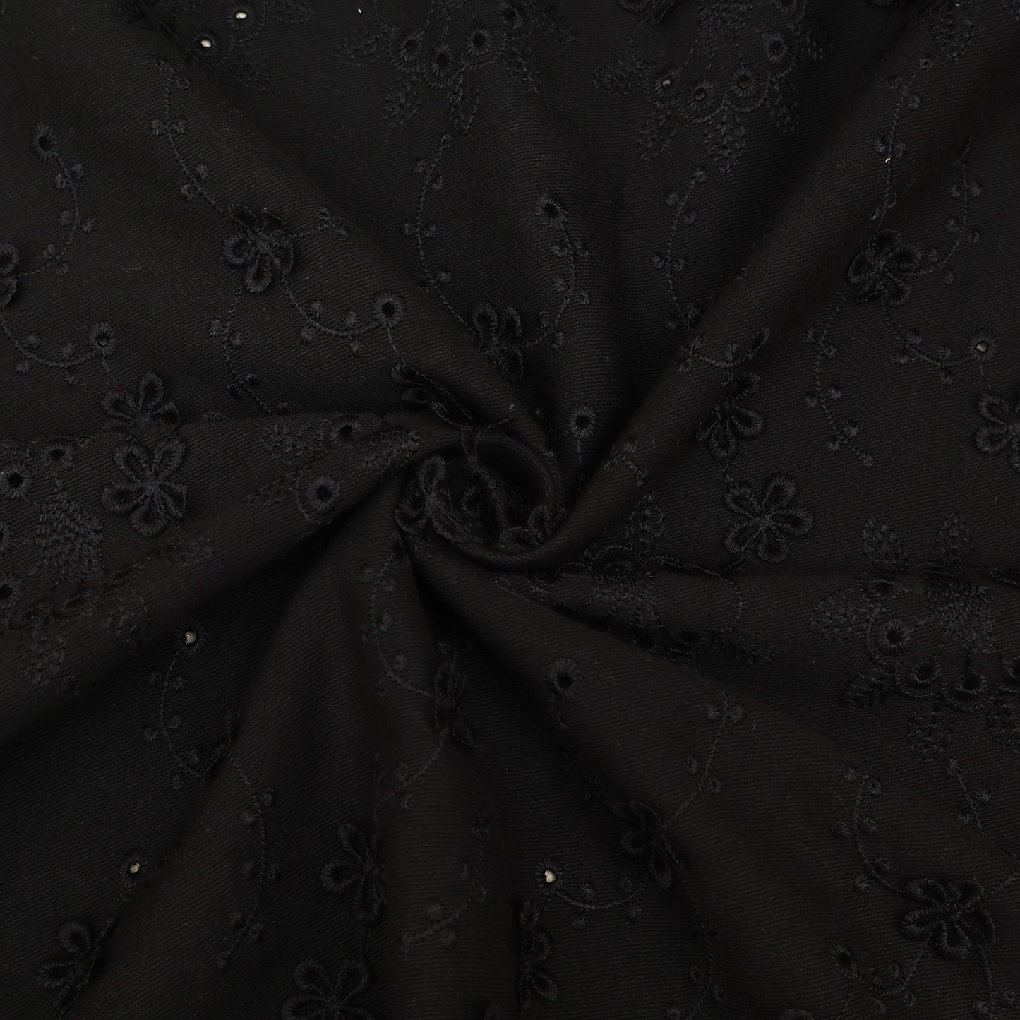 Floral Linen Embroidery Fabric