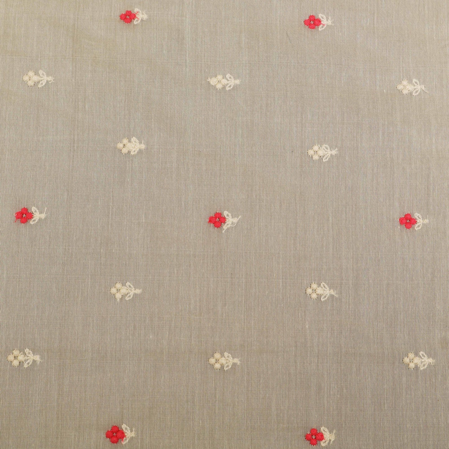 Off-White Color Chanderi Booti Fabric