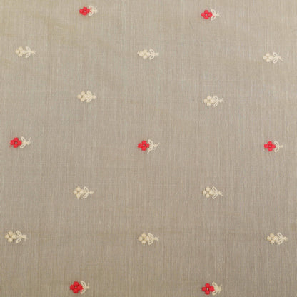 Off-White Color Chanderi Booti Fabric