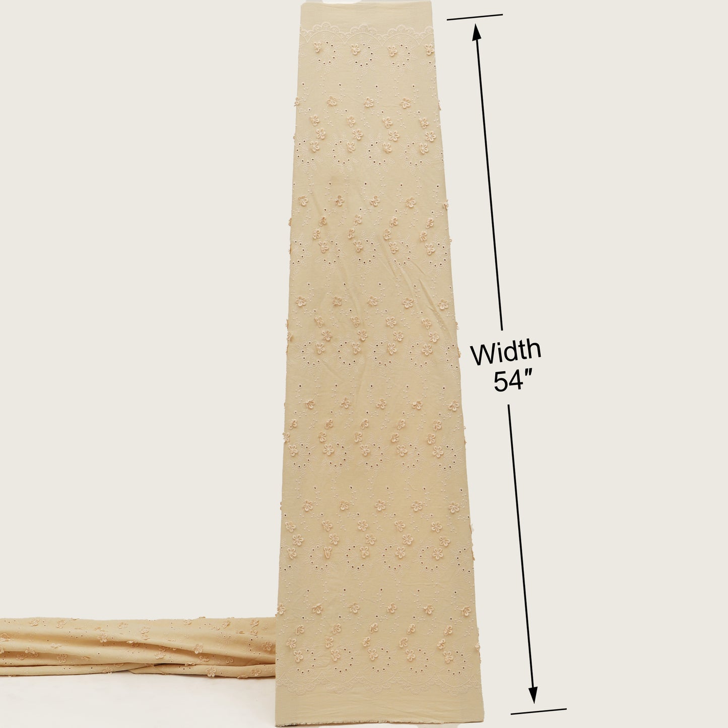 Floral Linen Embroidery Fabric