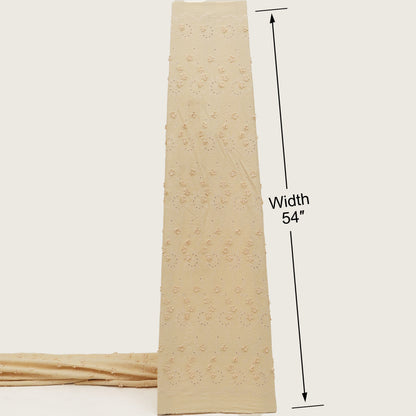 Floral Linen Embroidery Fabric