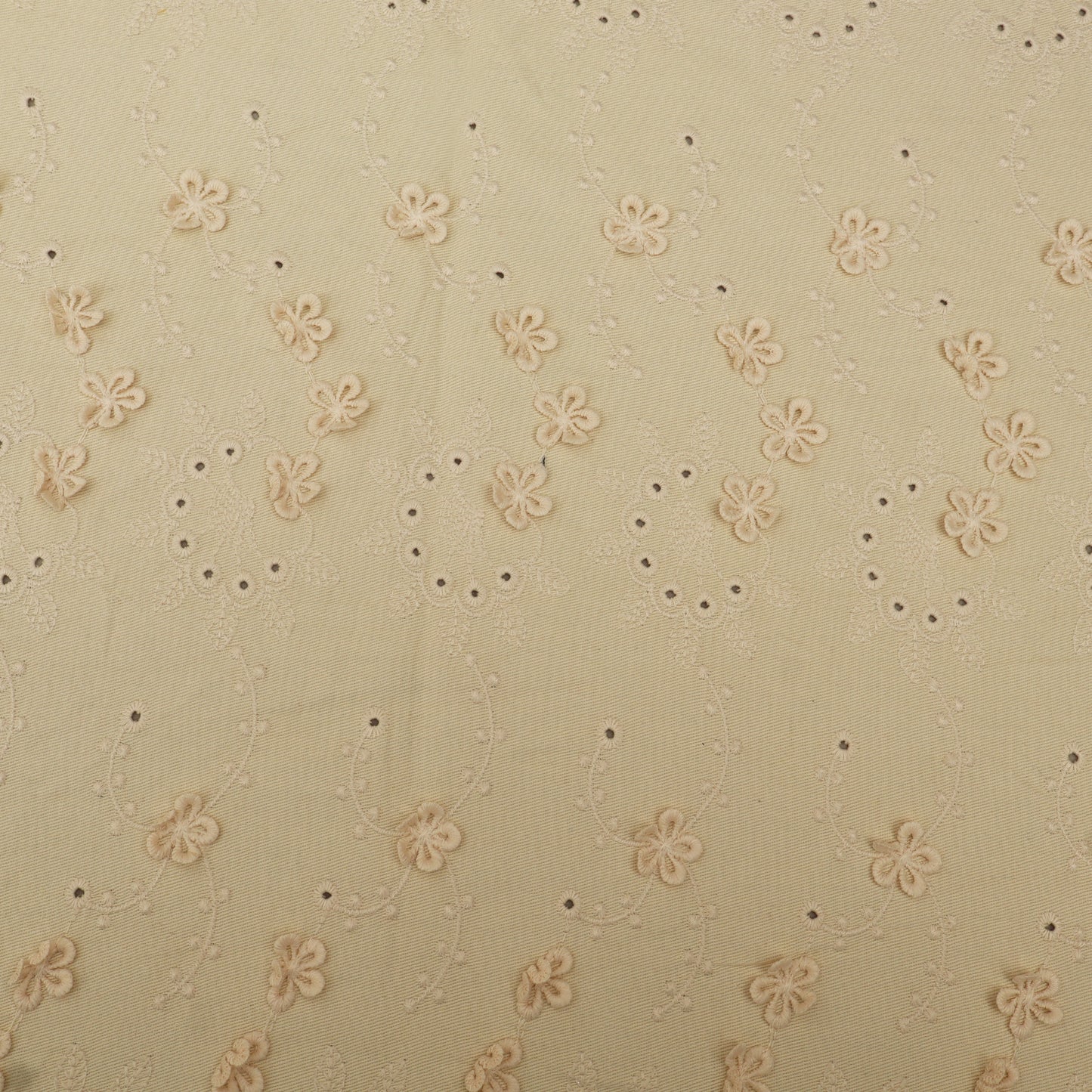 Floral Linen Embroidery Fabric