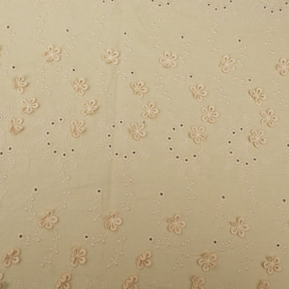 Floral Linen Embroidery Fabric