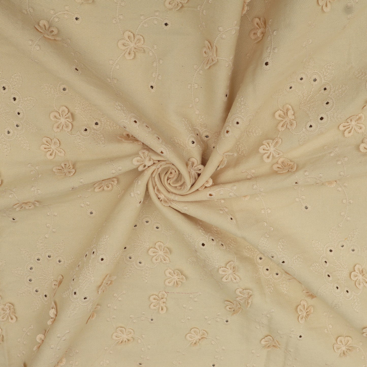 Floral Linen Embroidery Fabric