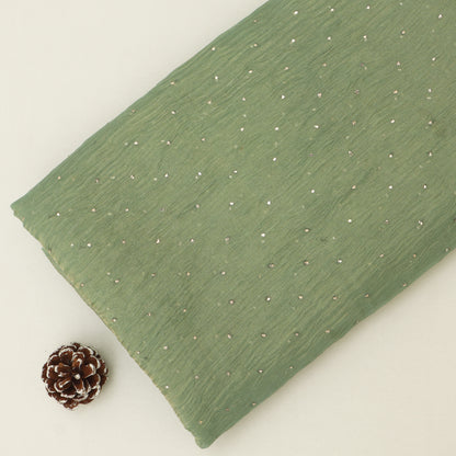 Crush Tissue Mukesh Brocade Fabric