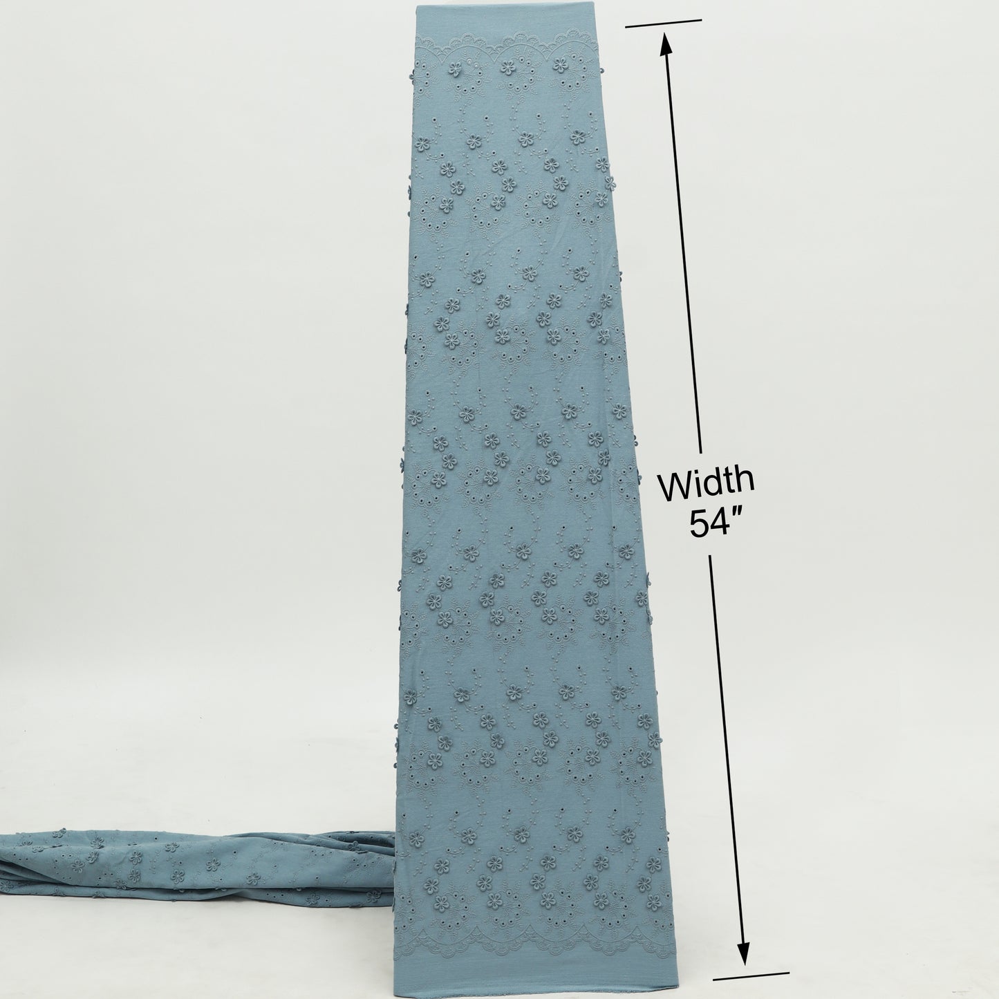 Floral Linen Embroidery Fabric