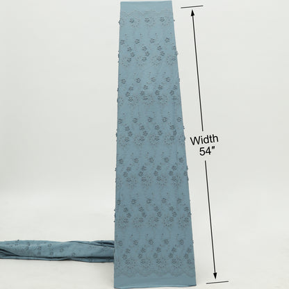 Floral Linen Embroidery Fabric