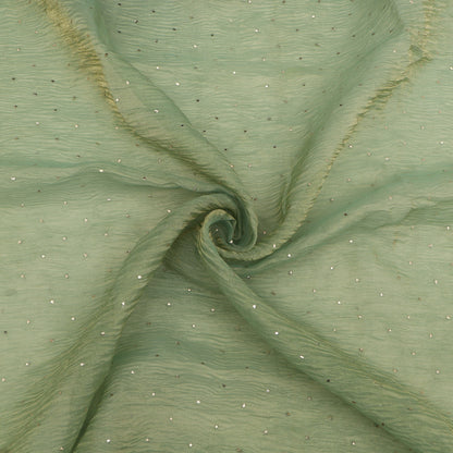 Crush Tissue Mukesh Brocade Fabric