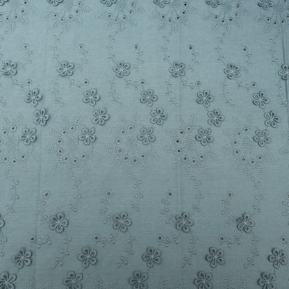Floral Linen Embroidery Fabric