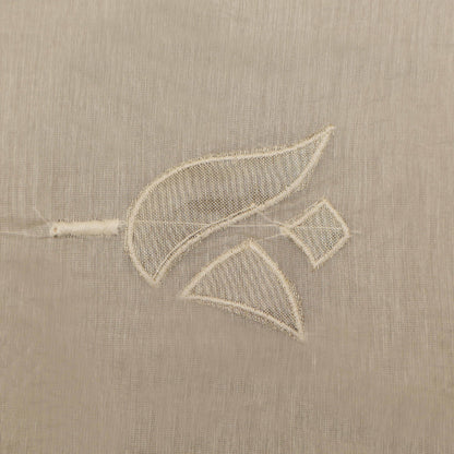 Off-White Color Chanderi Embroidery Fabric