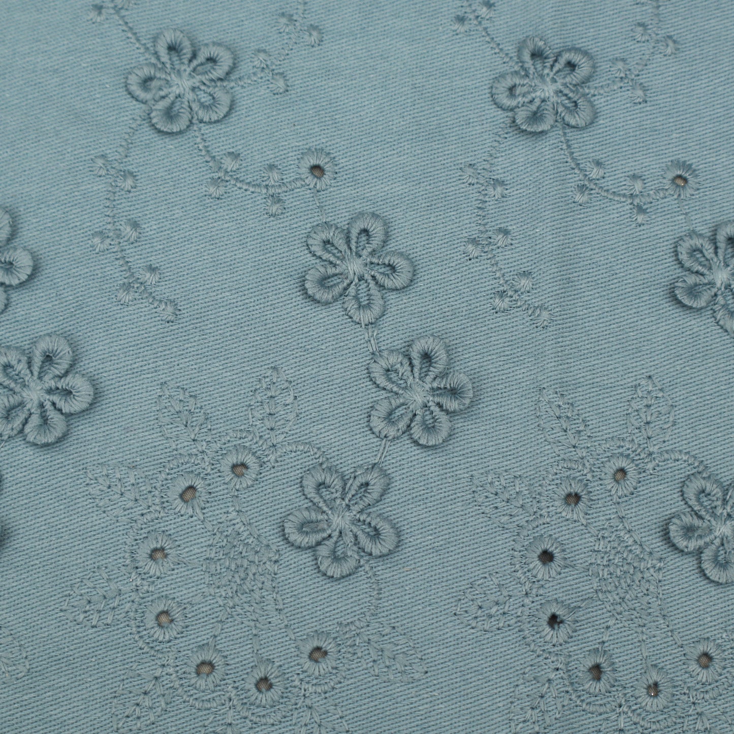 Floral Linen Embroidery Fabric