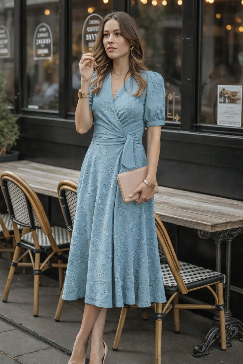 Floral Linen Embroidery Fabric